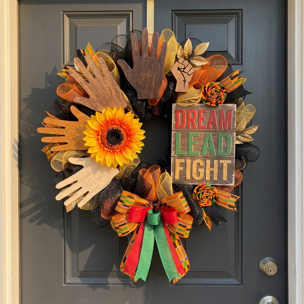 Handmade Black Culture Wreath