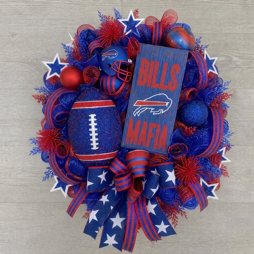 Handmade Football Wreath