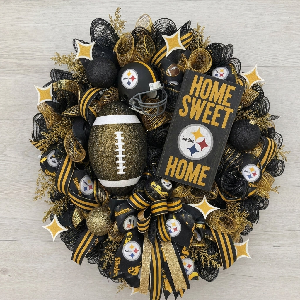 Handmade Football Wreath