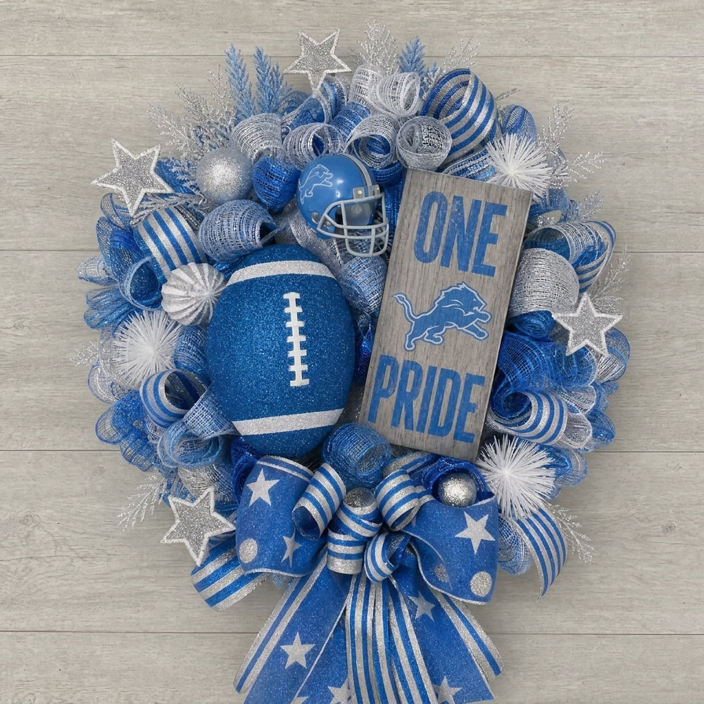Handmade Football Wreath