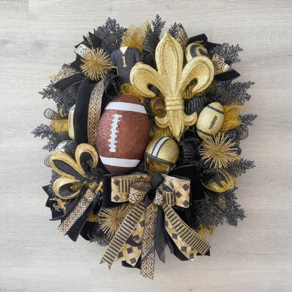 Handmade Football Wreath