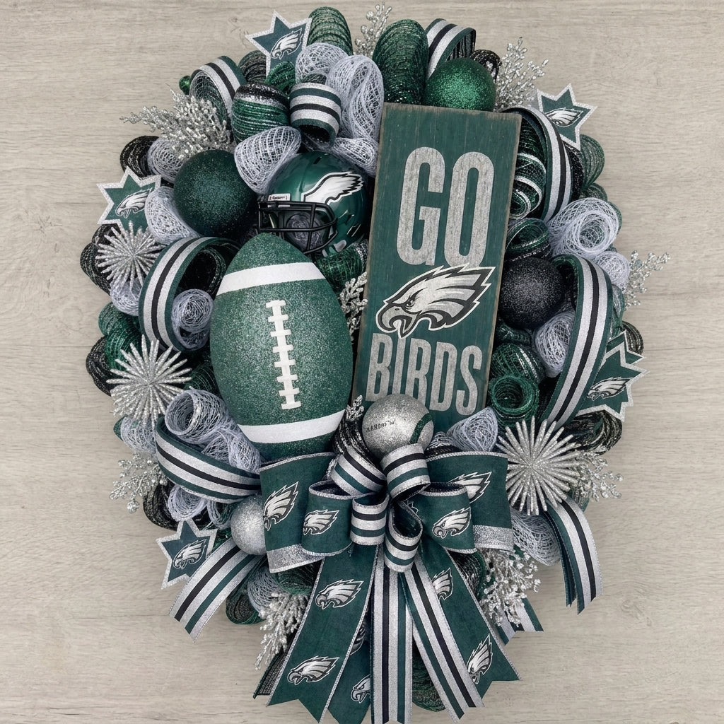 Handmade Football Wreath
