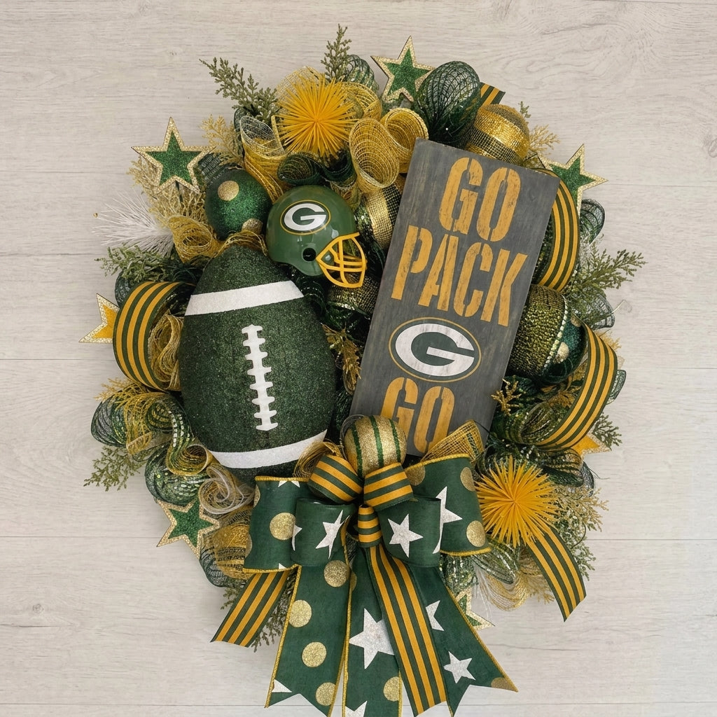 Handmade Football Wreath