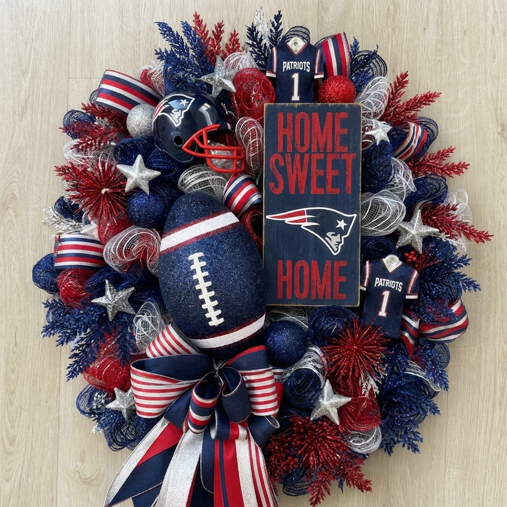 Handmade Football Wreath