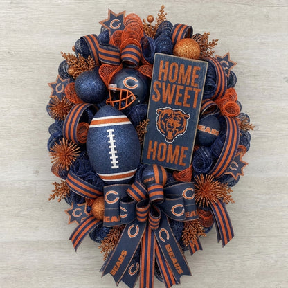 Handmade Football Wreath